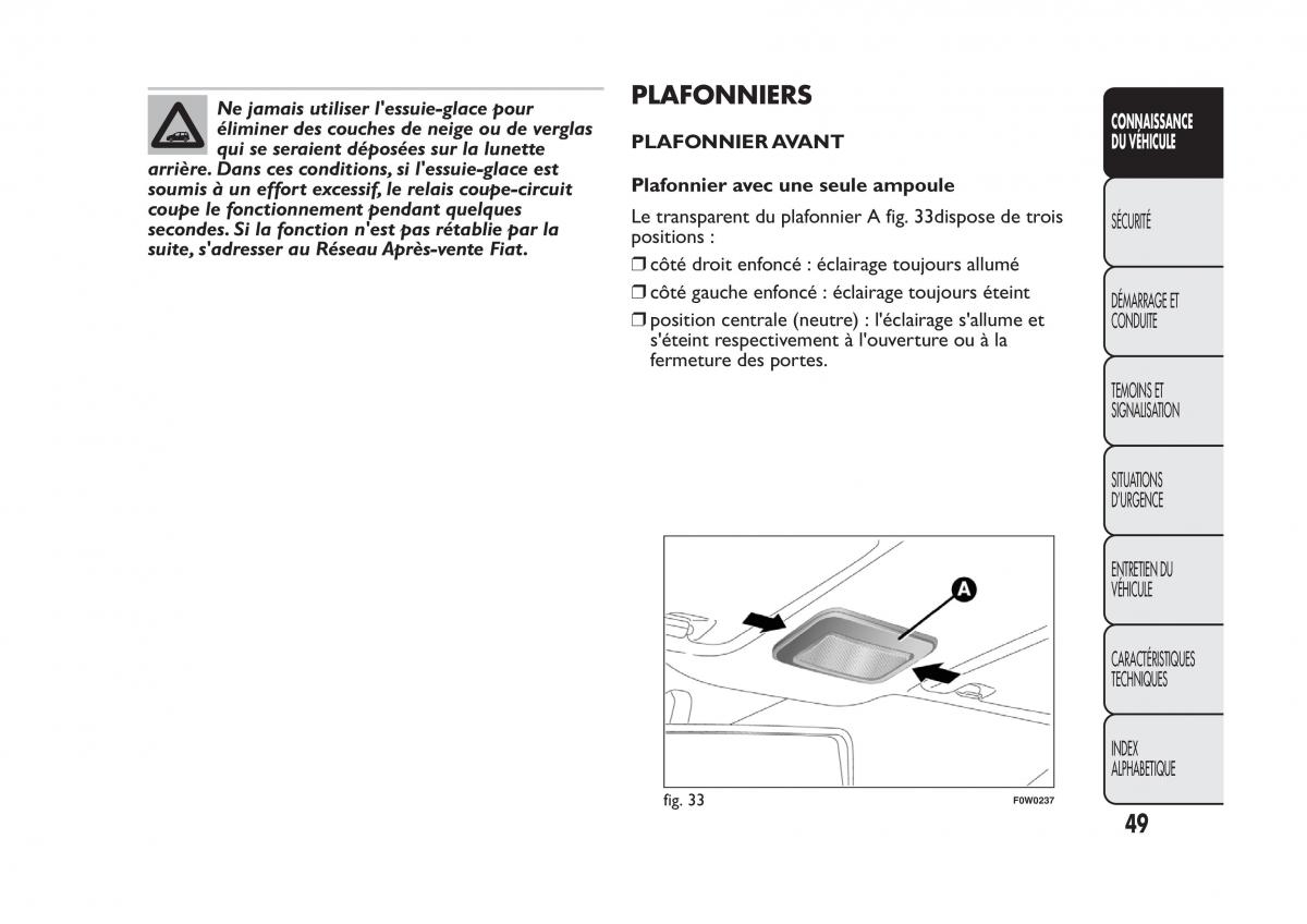 Fiat Panda II 2 manuel du proprietaire / page 53