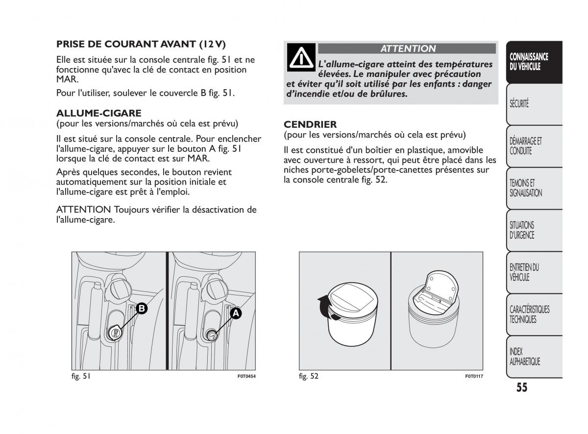 Fiat Qubo manuel du proprietaire / page 56