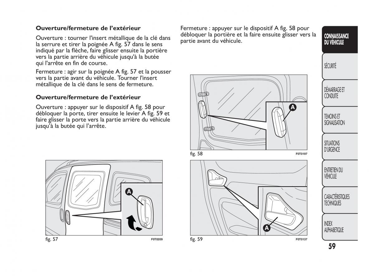 Fiat Qubo manuel du proprietaire / page 60