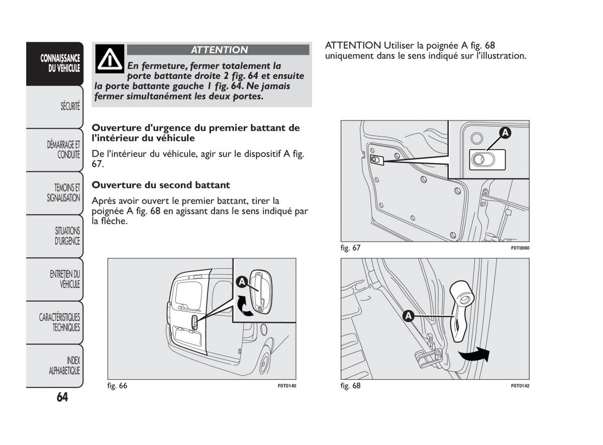 Fiat Qubo manuel du proprietaire / page 65