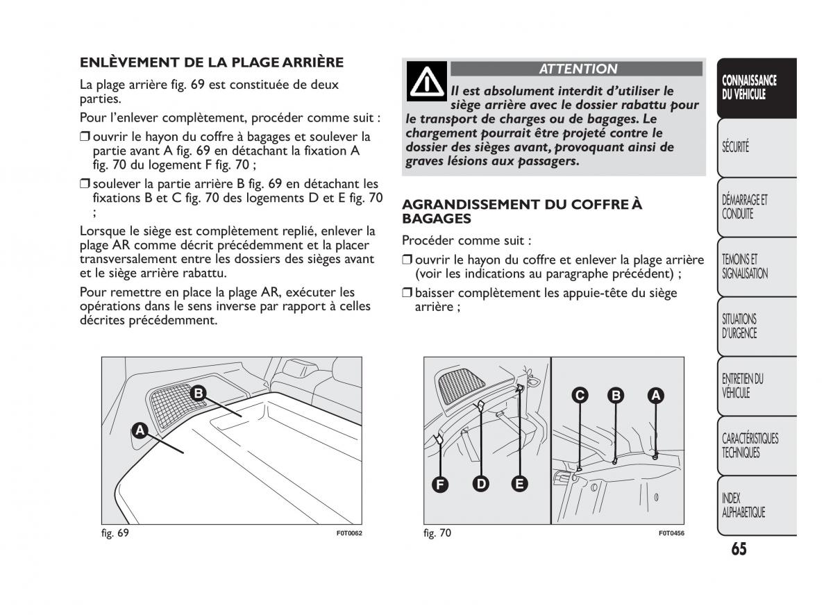 Fiat Qubo manuel du proprietaire / page 66