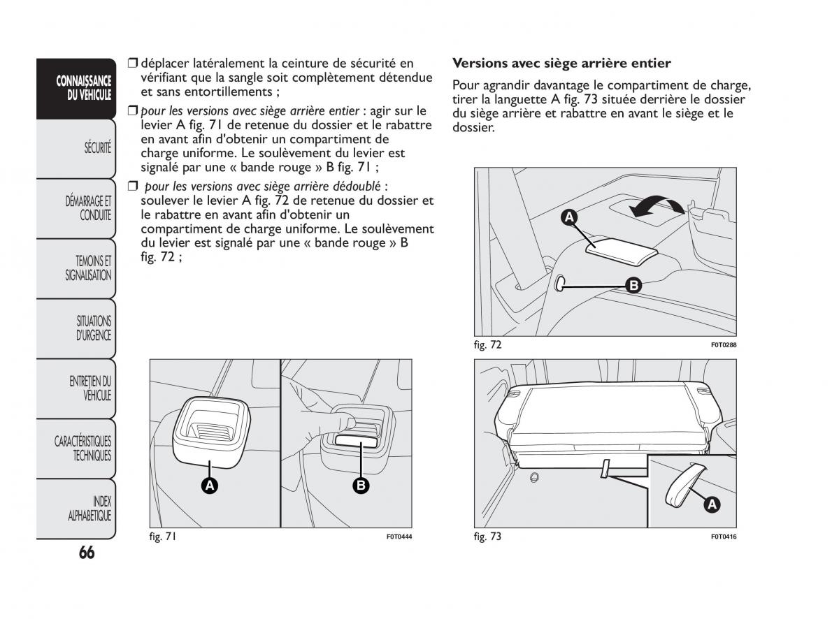 Fiat Qubo manuel du proprietaire / page 67