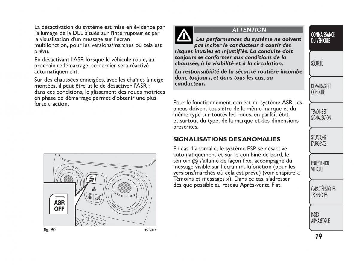 Fiat Qubo manuel du proprietaire / page 80