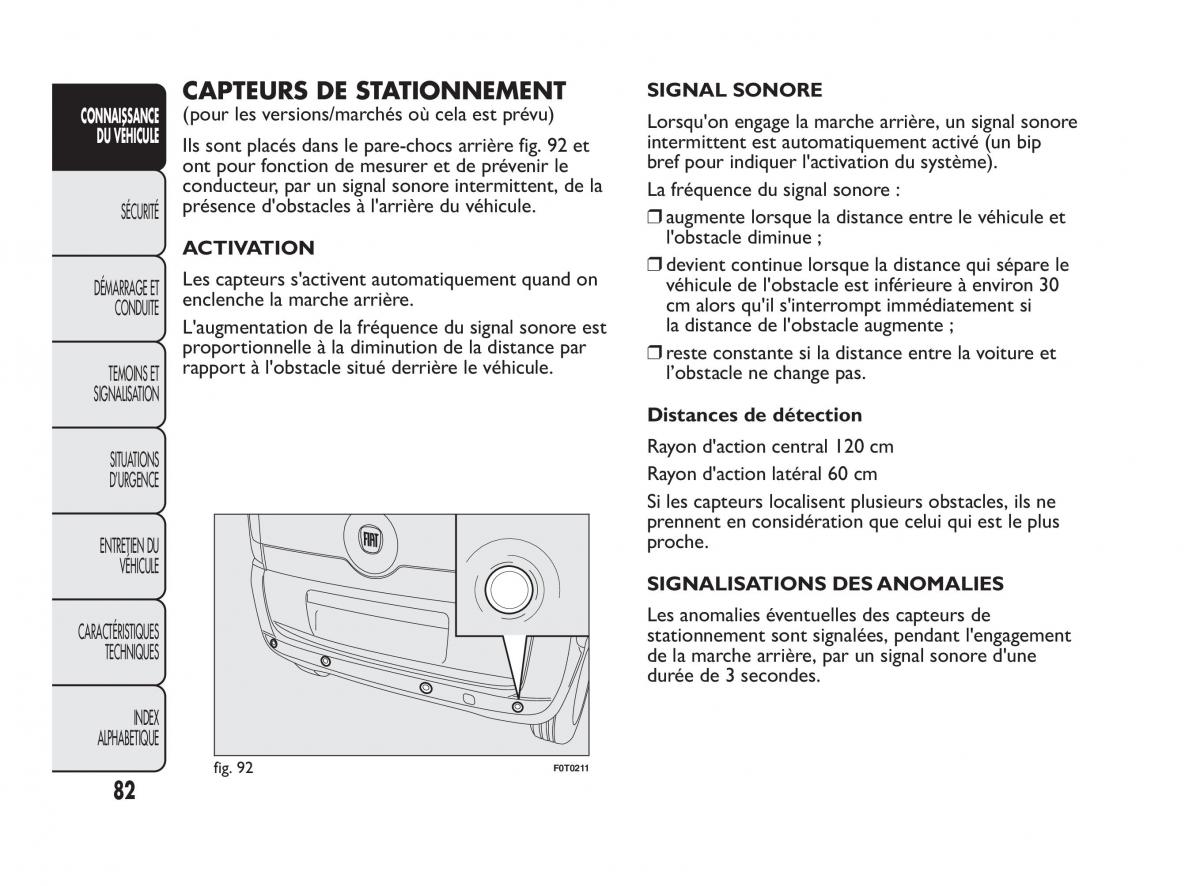 Fiat Qubo manuel du proprietaire / page 83