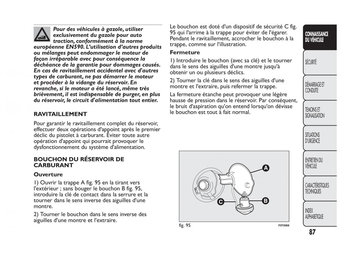 Fiat Qubo manuel du proprietaire / page 88