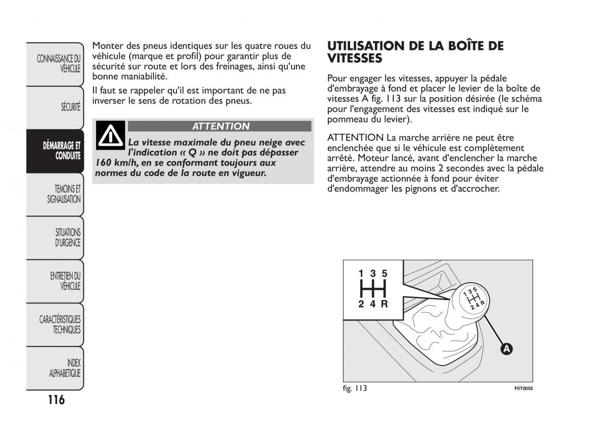 Fiat Qubo manuel du proprietaire / page 117