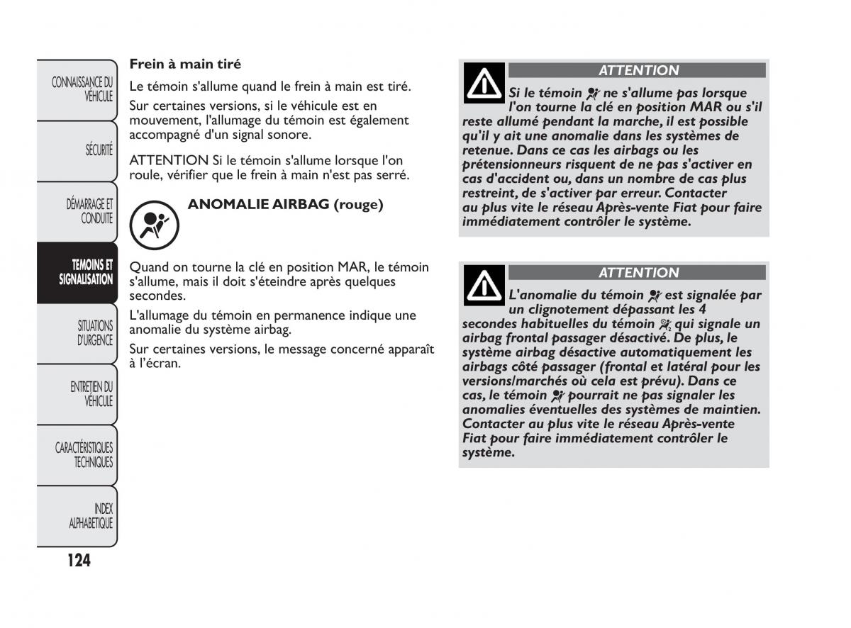 Fiat Qubo manuel du proprietaire / page 125