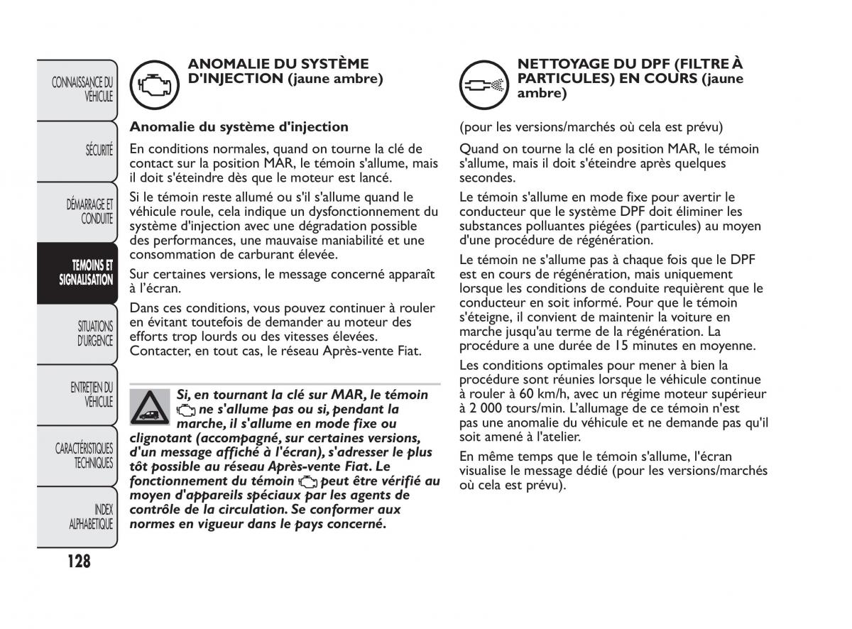 Fiat Qubo manuel du proprietaire / page 129