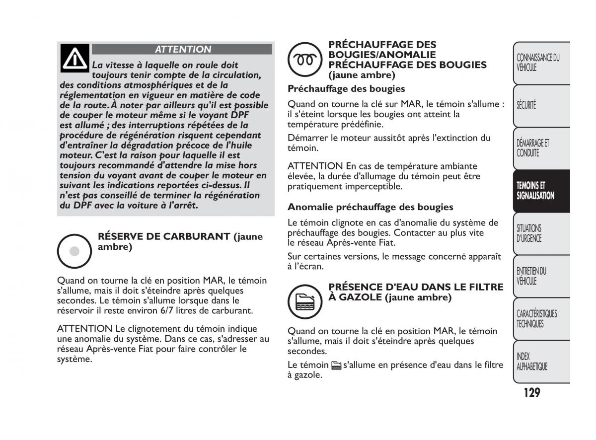 Fiat Qubo manuel du proprietaire / page 130