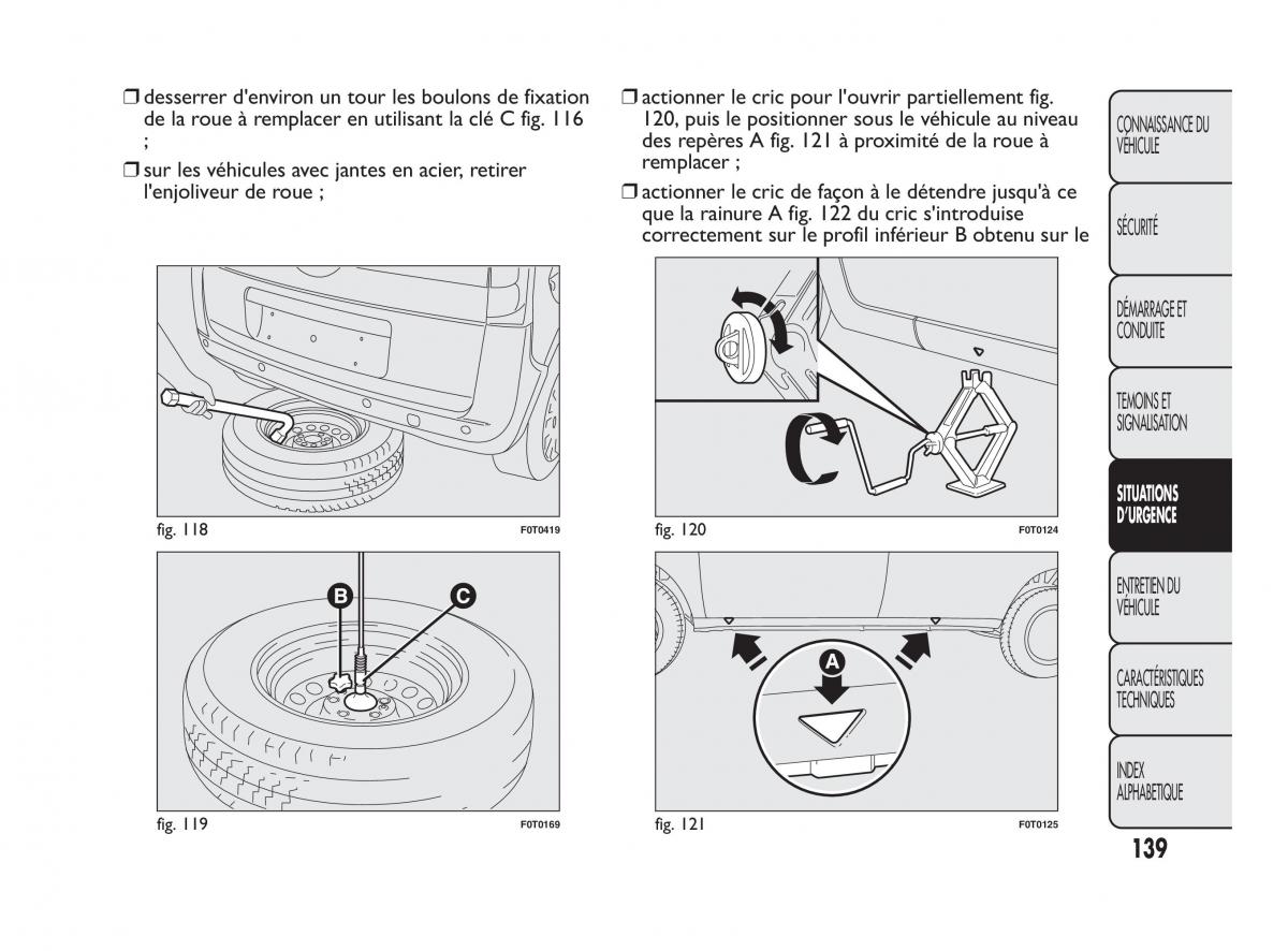 Fiat Qubo manuel du proprietaire / page 140