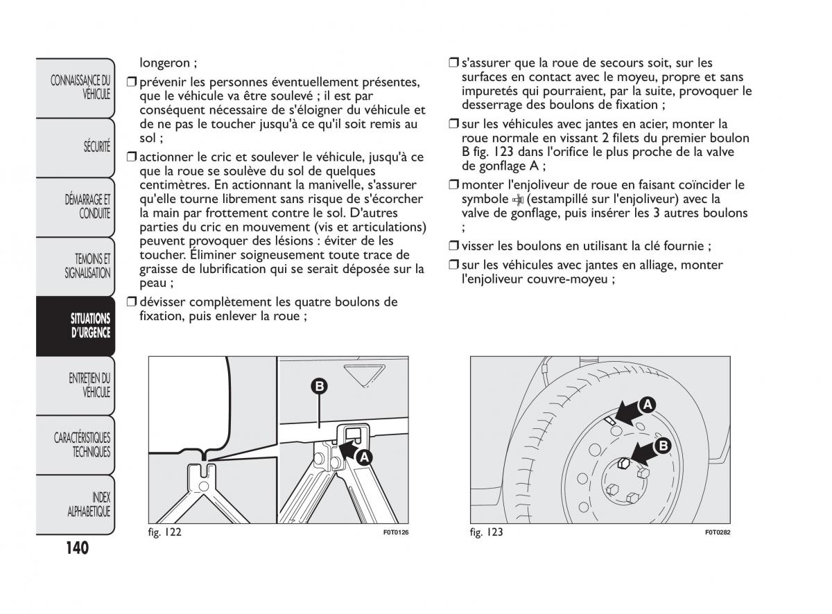 Fiat Qubo manuel du proprietaire / page 141