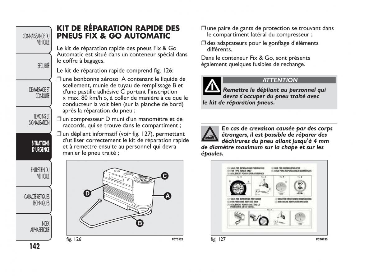 Fiat Qubo manuel du proprietaire / page 143