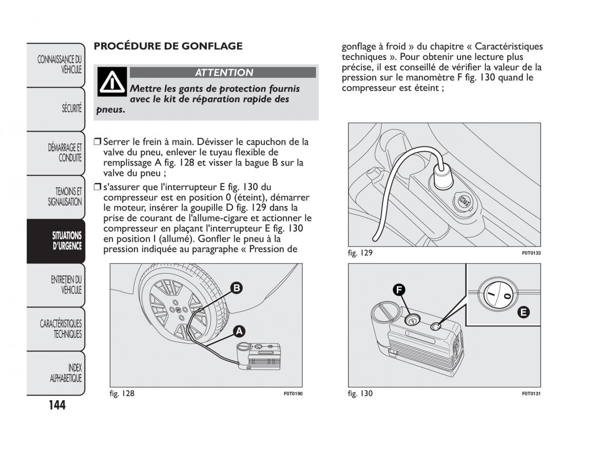 Fiat Qubo manuel du proprietaire / page 145