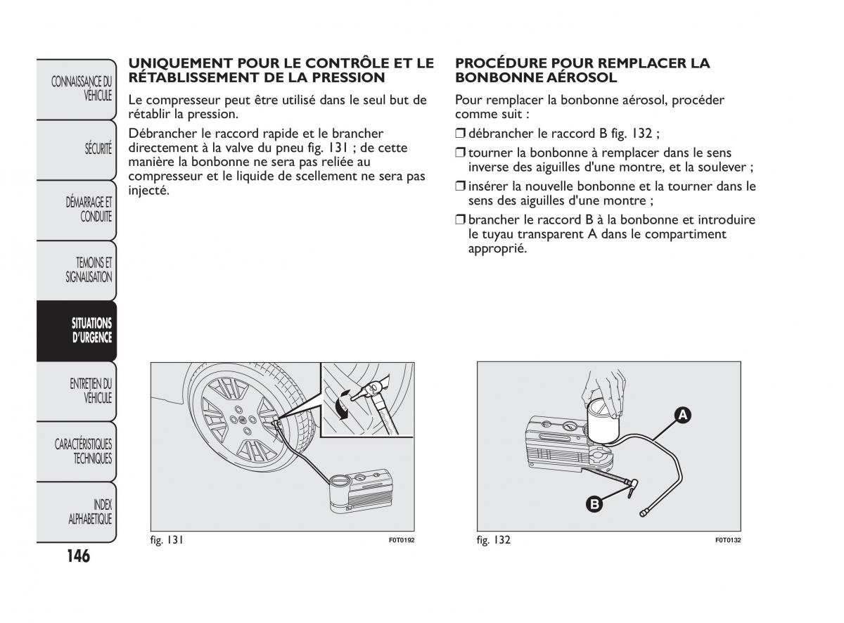 Fiat Qubo manuel du proprietaire / page 147