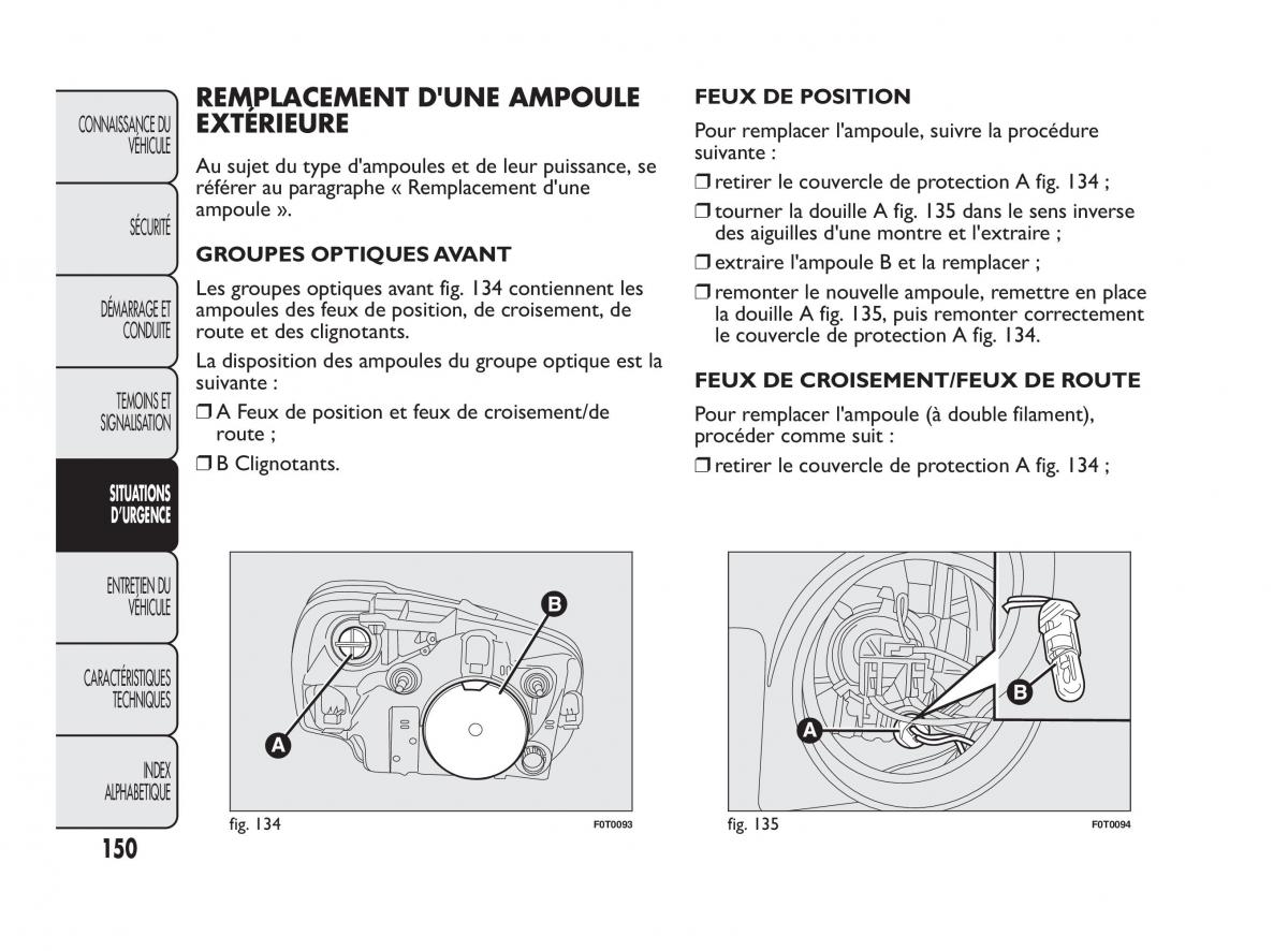 Fiat Qubo manuel du proprietaire / page 151