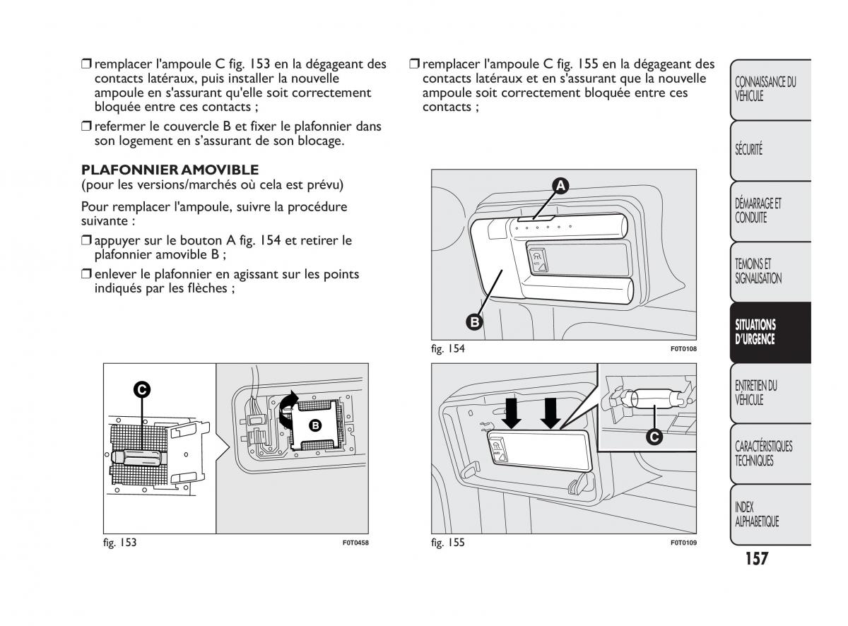 Fiat Qubo manuel du proprietaire / page 158