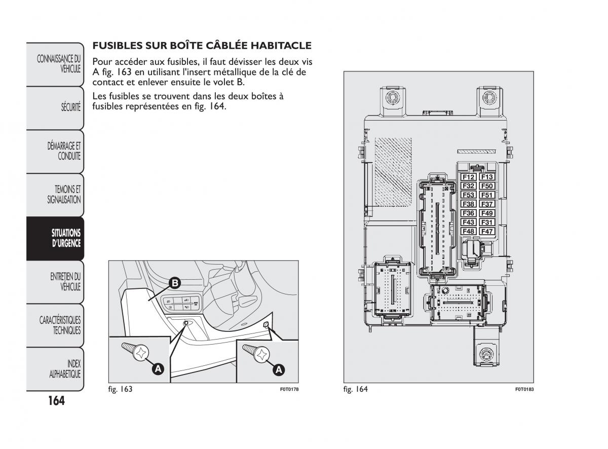 Fiat Qubo manuel du proprietaire / page 165