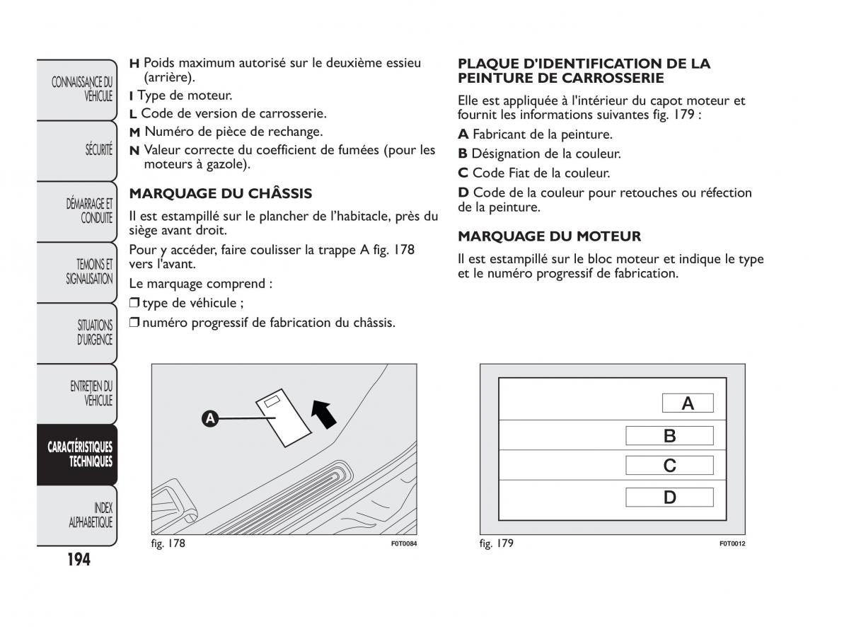 Fiat Qubo manuel du proprietaire / page 195