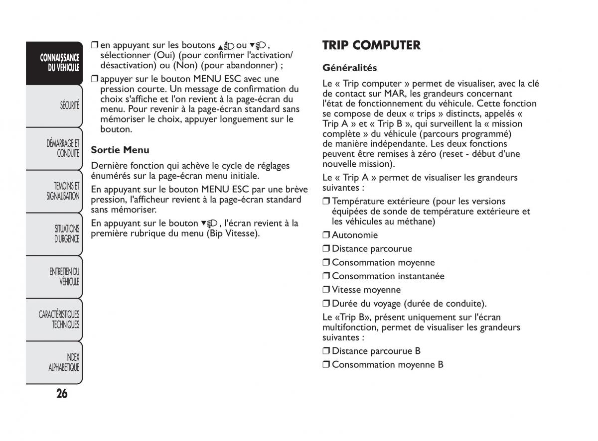 Fiat Qubo manuel du proprietaire / page 27