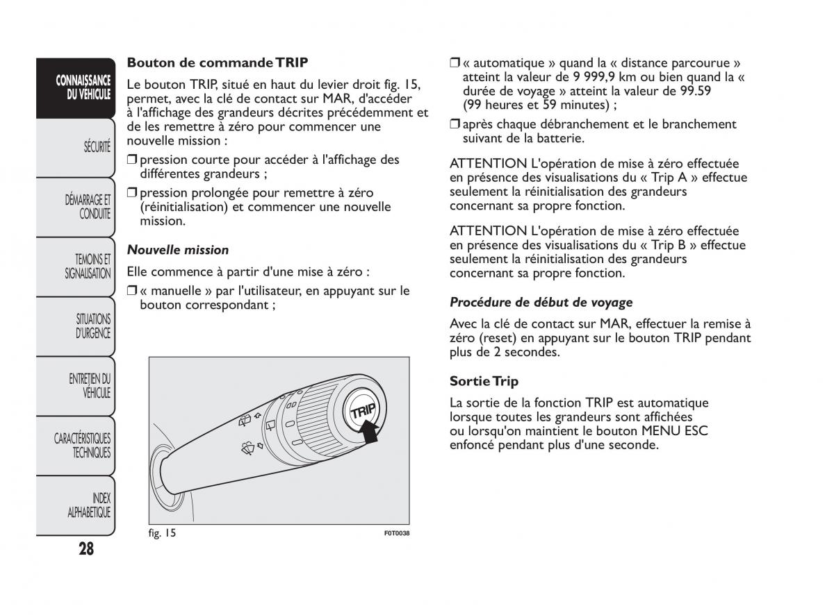 Fiat Qubo manuel du proprietaire / page 29