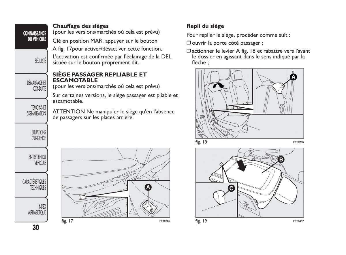 Fiat Qubo manuel du proprietaire / page 31