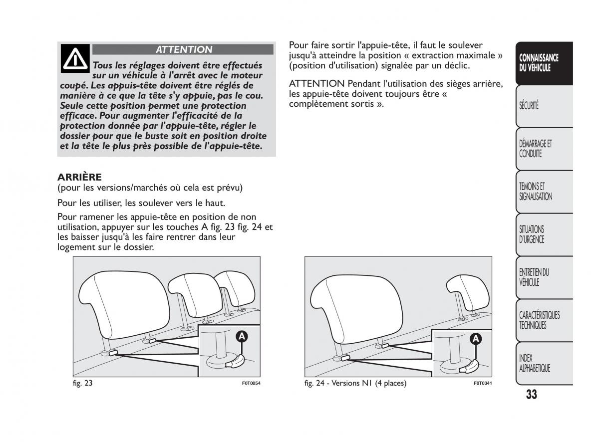 Fiat Qubo manuel du proprietaire / page 34