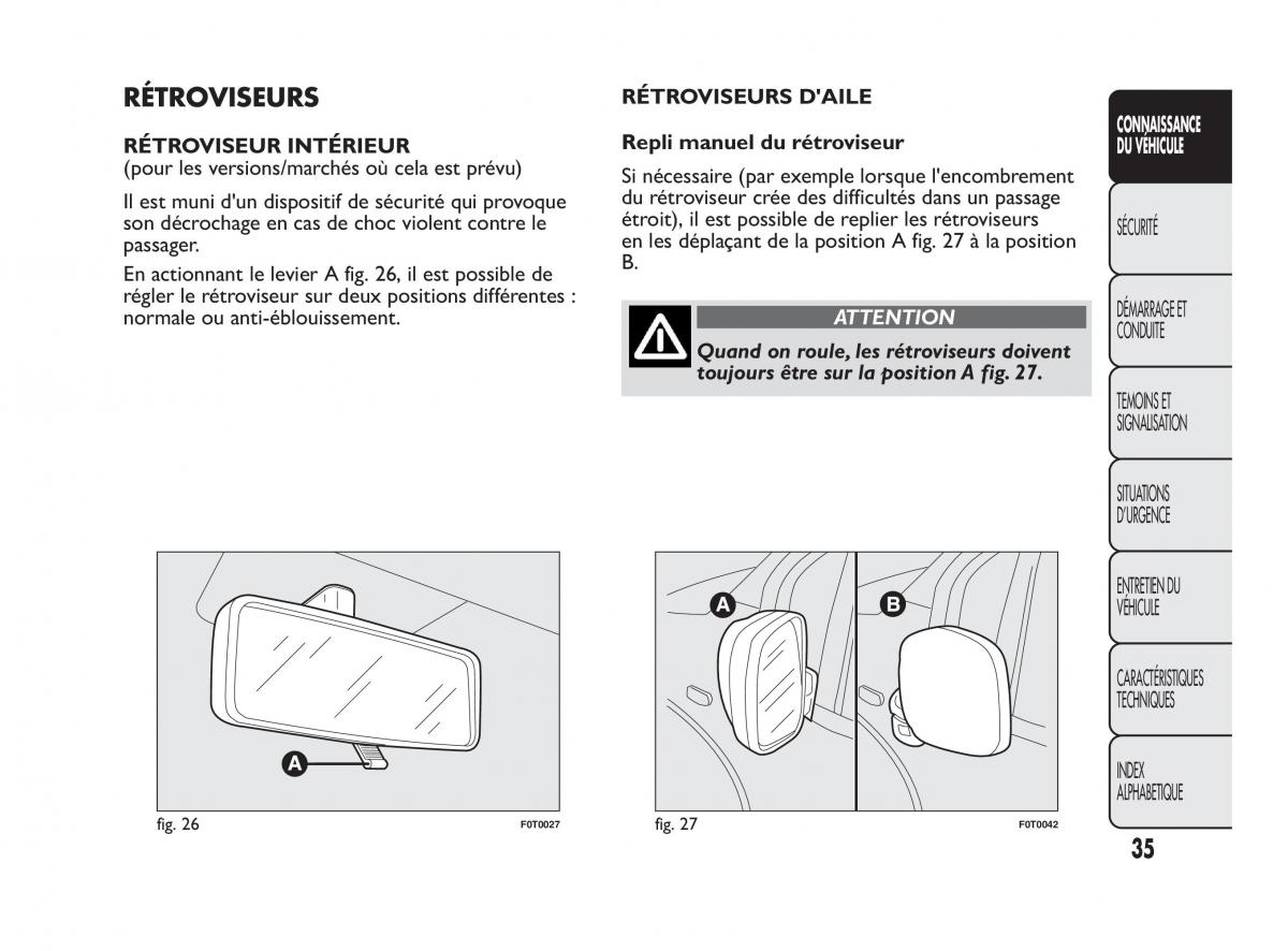 Fiat Qubo manuel du proprietaire / page 36