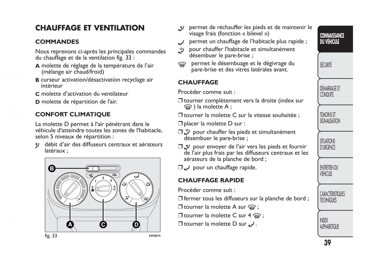 Fiat Qubo manuel du proprietaire / page 40