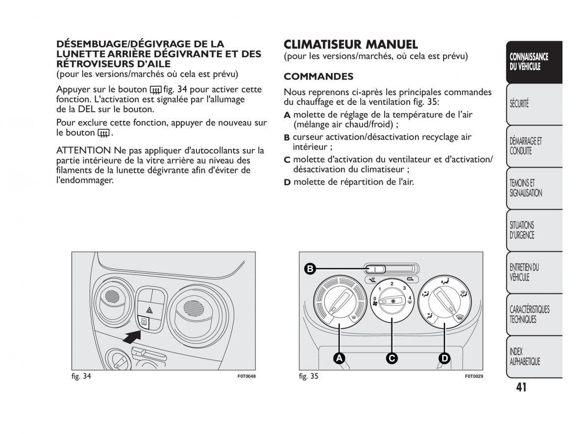 Fiat Qubo manuel du proprietaire / page 42