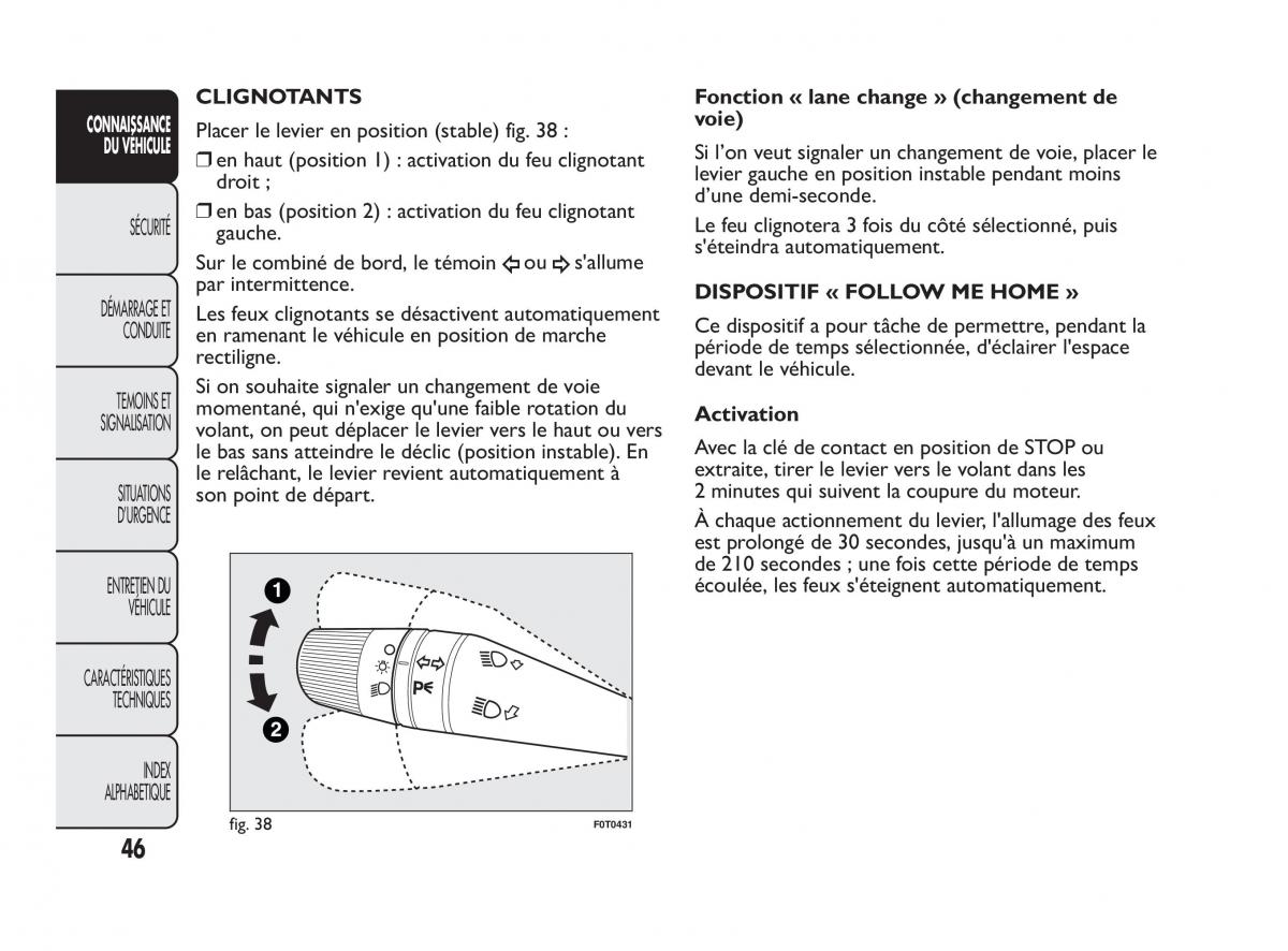 Fiat Qubo manuel du proprietaire / page 47