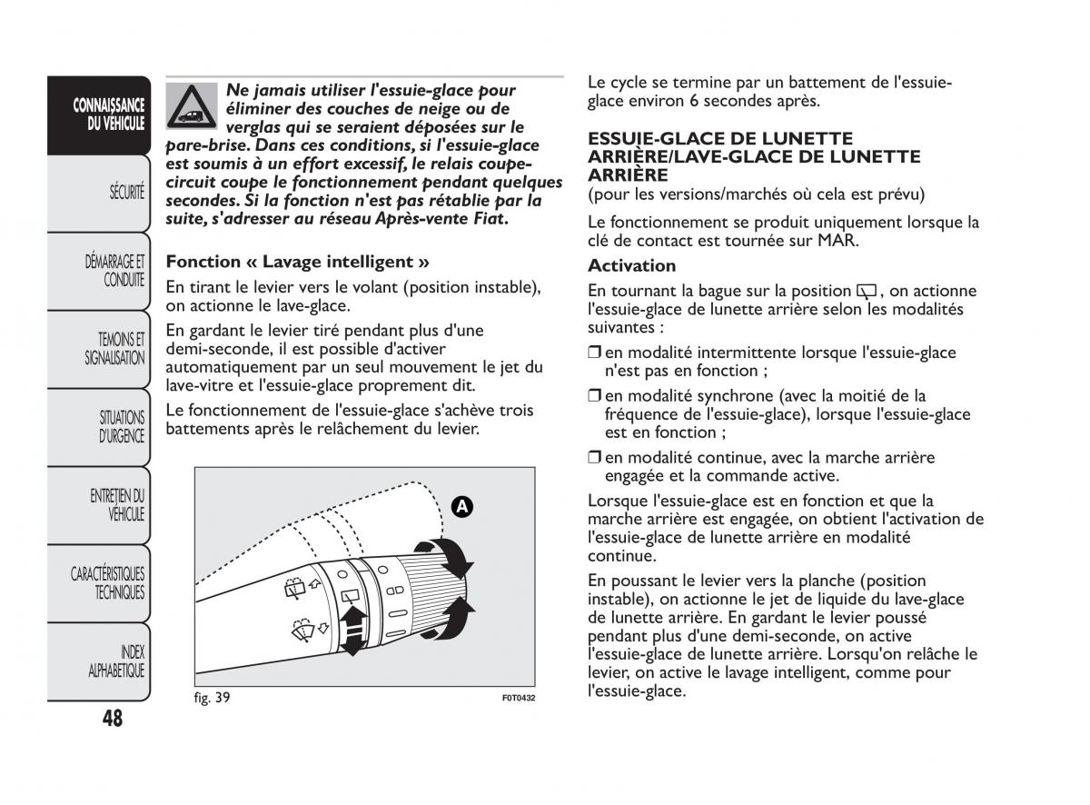 Fiat Qubo manuel du proprietaire / page 49