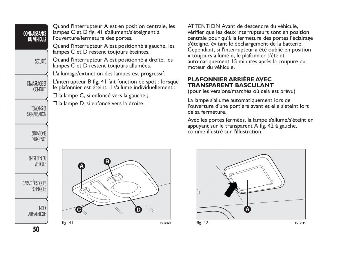 Fiat Qubo manuel du proprietaire / page 51