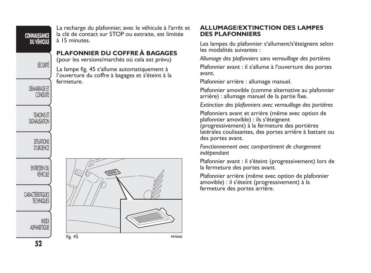 Fiat Qubo manuel du proprietaire / page 53