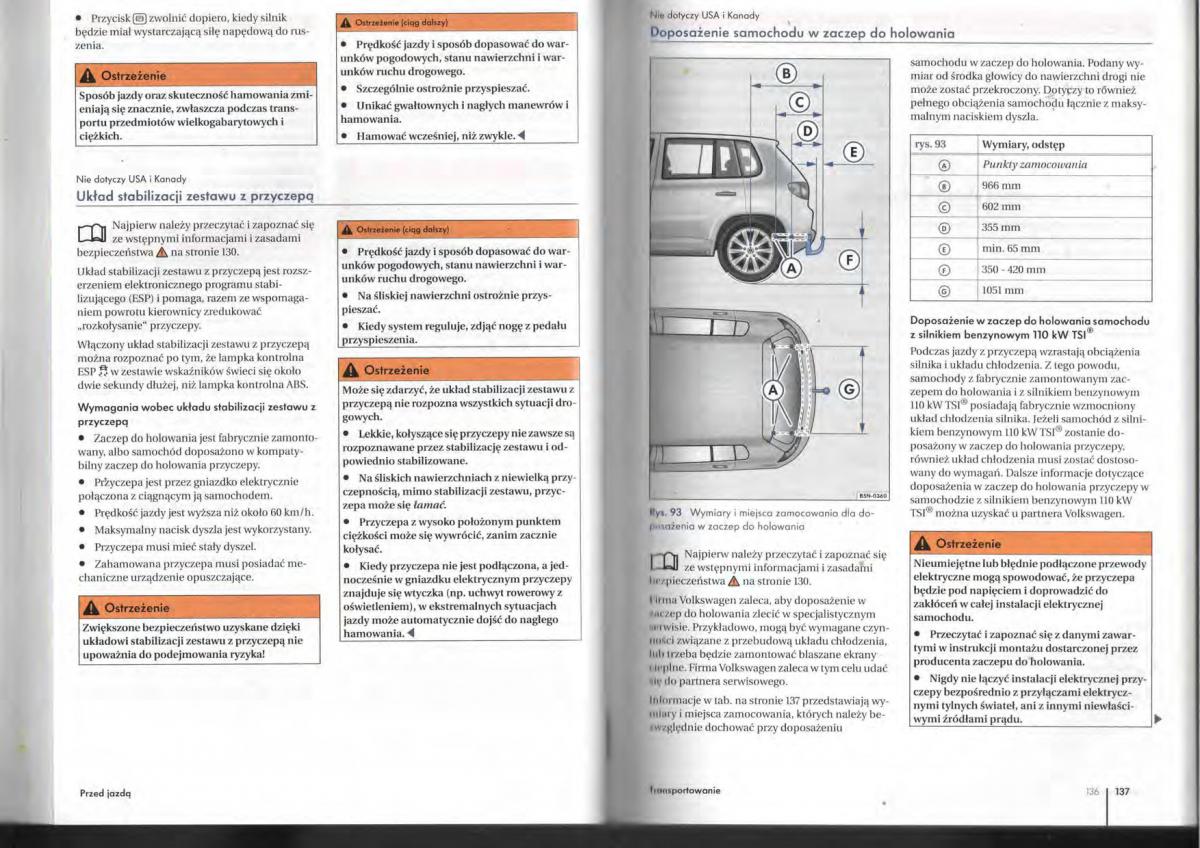 VW Tiguan I 1 instrukcja obslugi / page 70