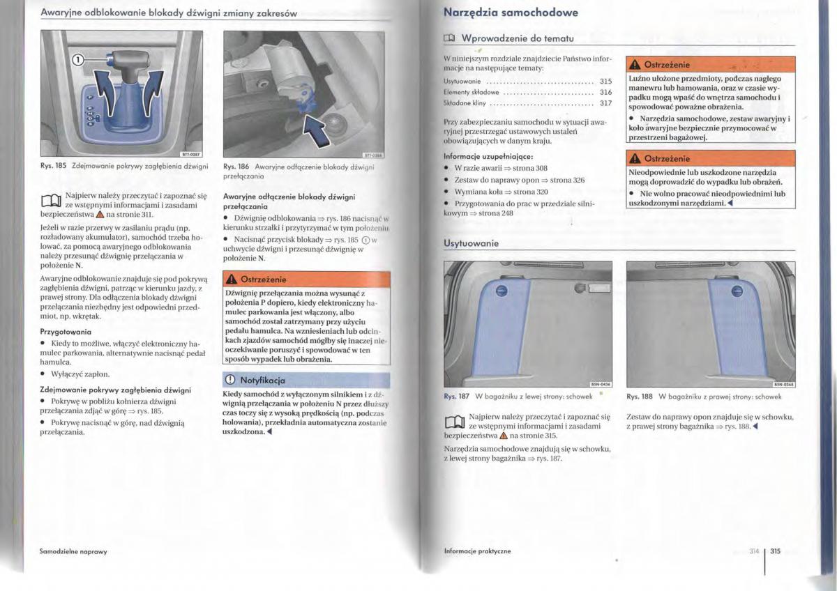 VW Tiguan I 1 instrukcja obslugi / page 159