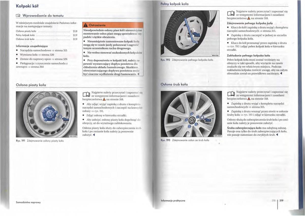 VW Tiguan I 1 instrukcja obslugi / page 161