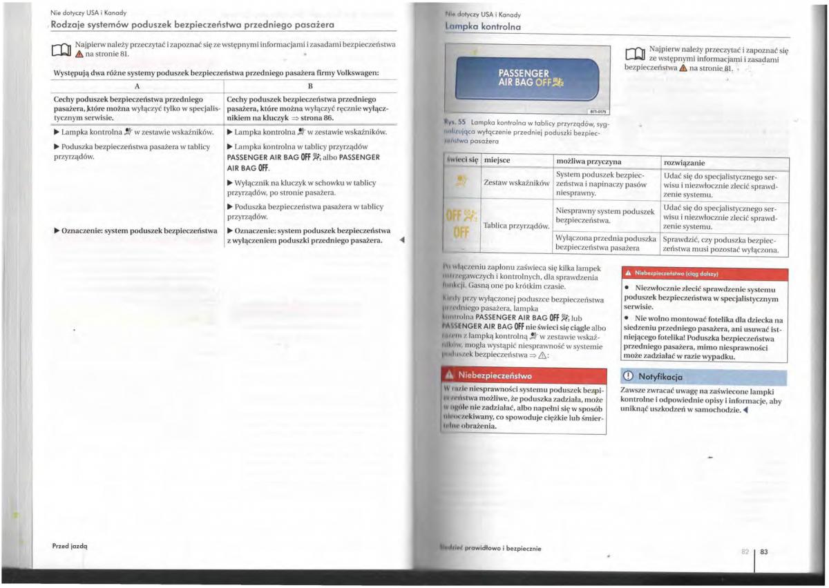 VW Tiguan I 1 instrukcja obslugi / page 43