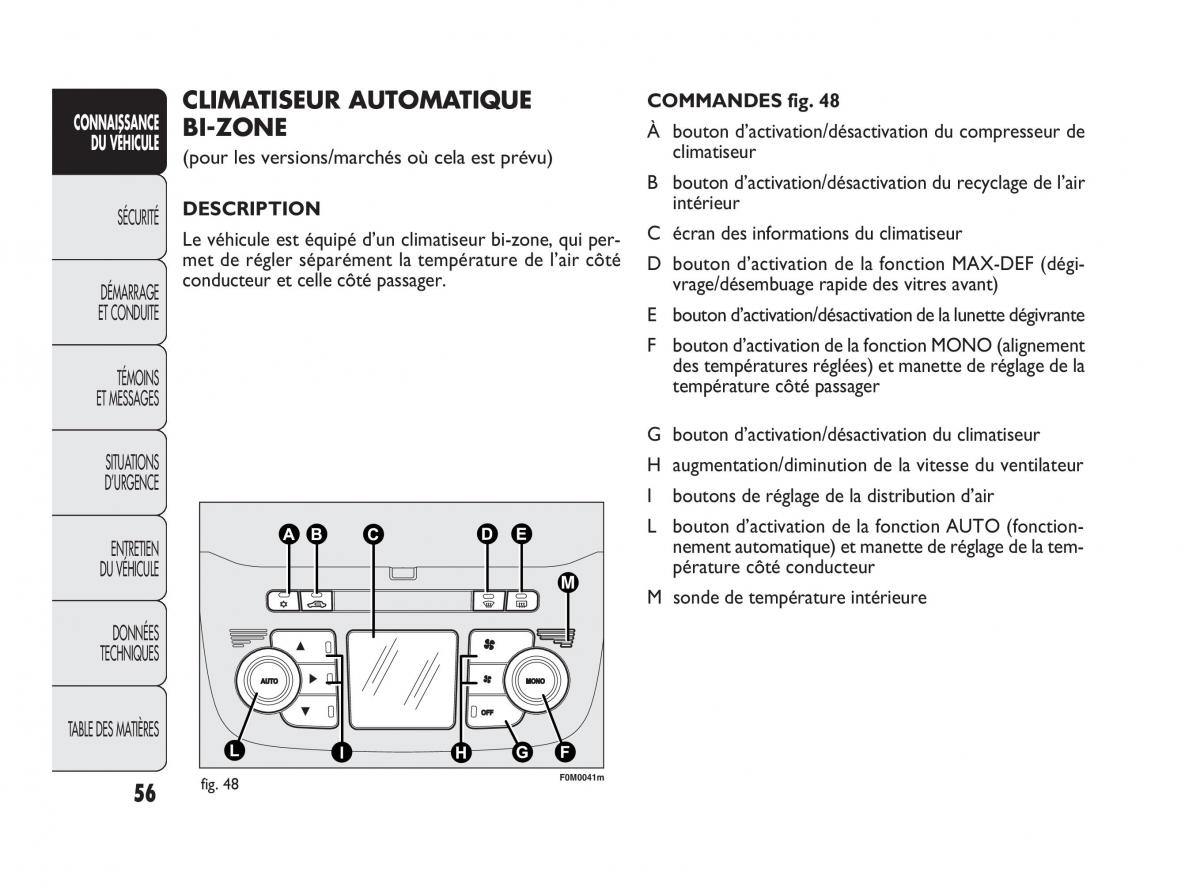 Fiat Punto Evo manuel du proprietaire / page 57