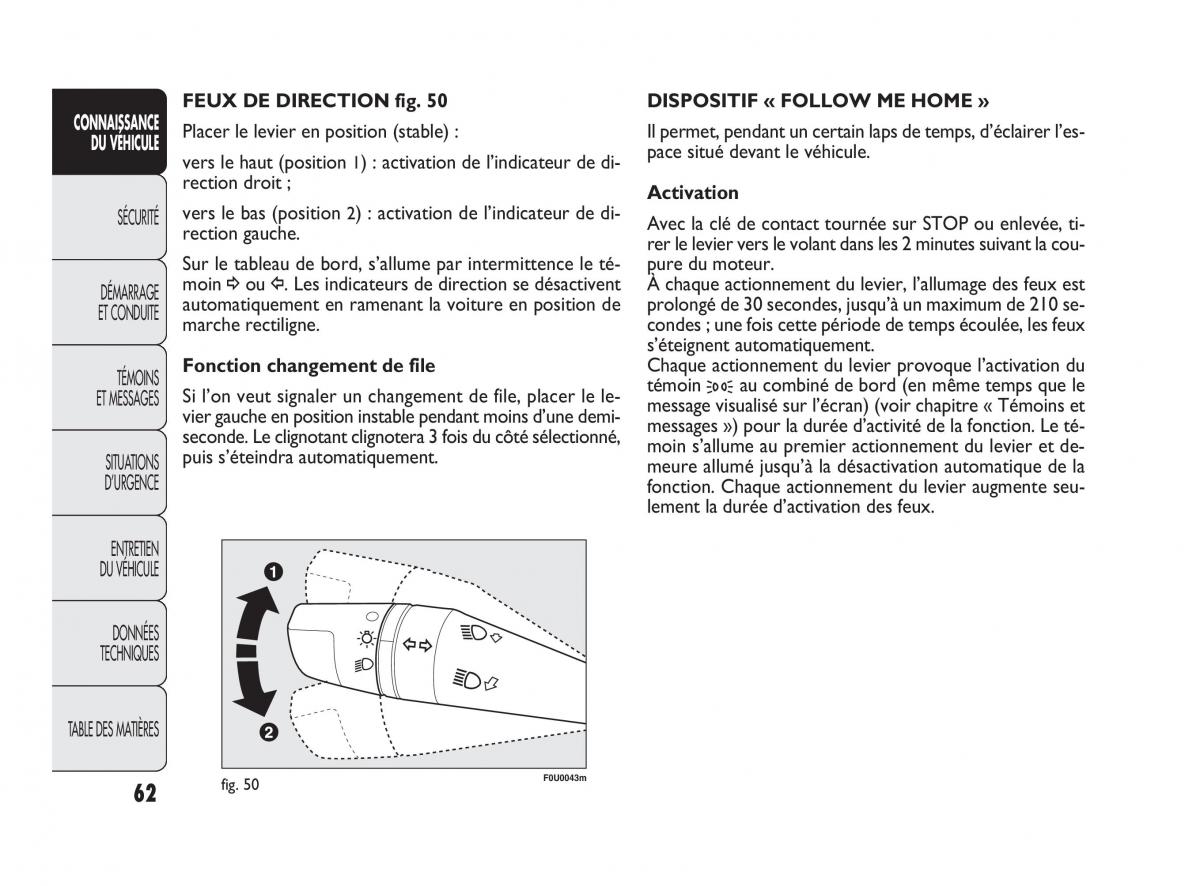 Fiat Punto Evo manuel du proprietaire / page 63