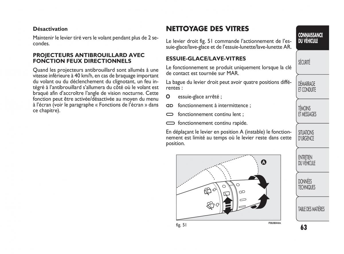 Fiat Punto Evo manuel du proprietaire / page 64