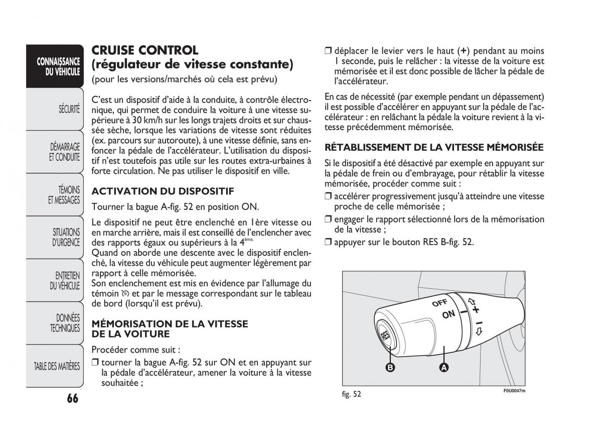 Fiat Punto Evo manuel du proprietaire / page 67