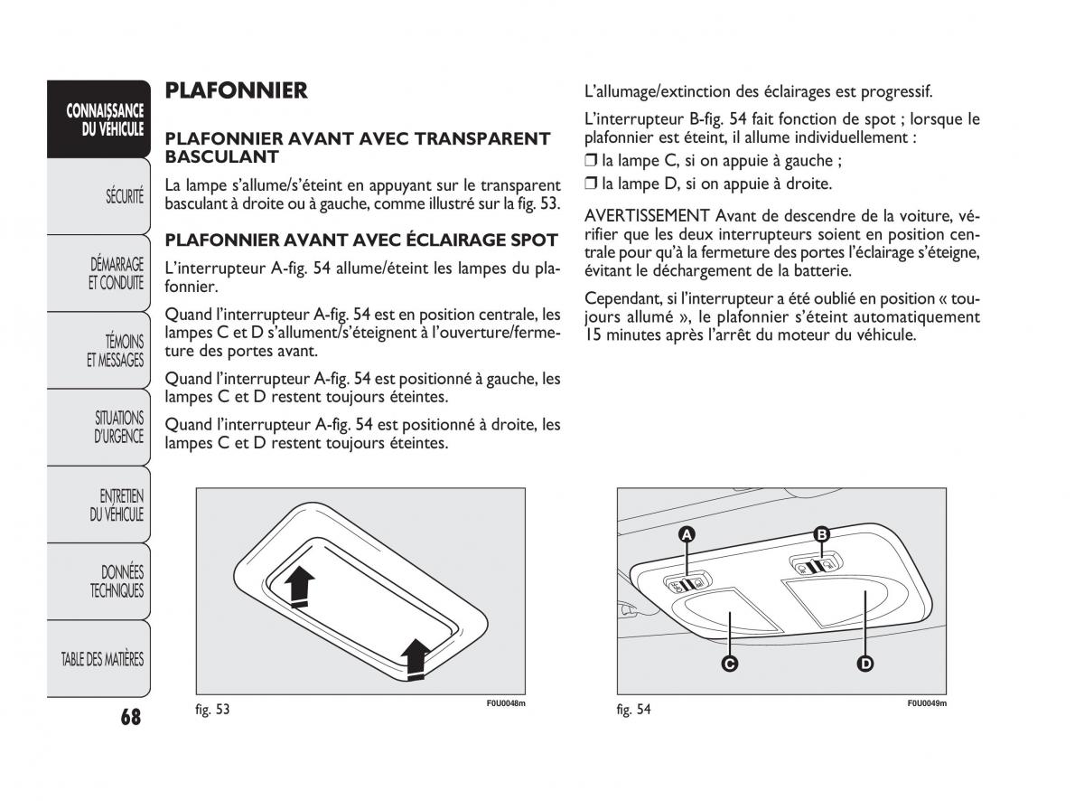 Fiat Punto Evo manuel du proprietaire / page 69