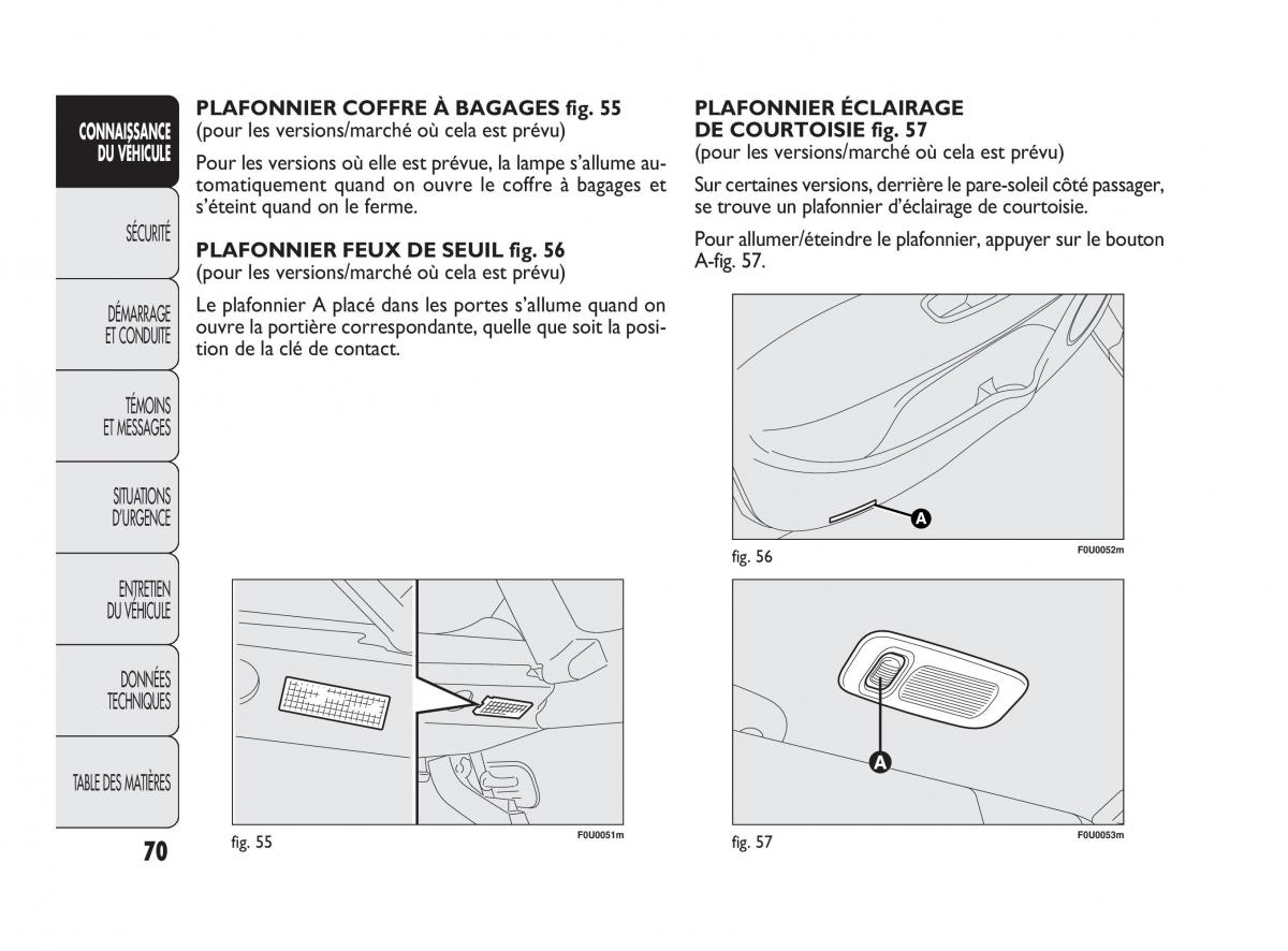 Fiat Punto Evo manuel du proprietaire / page 71