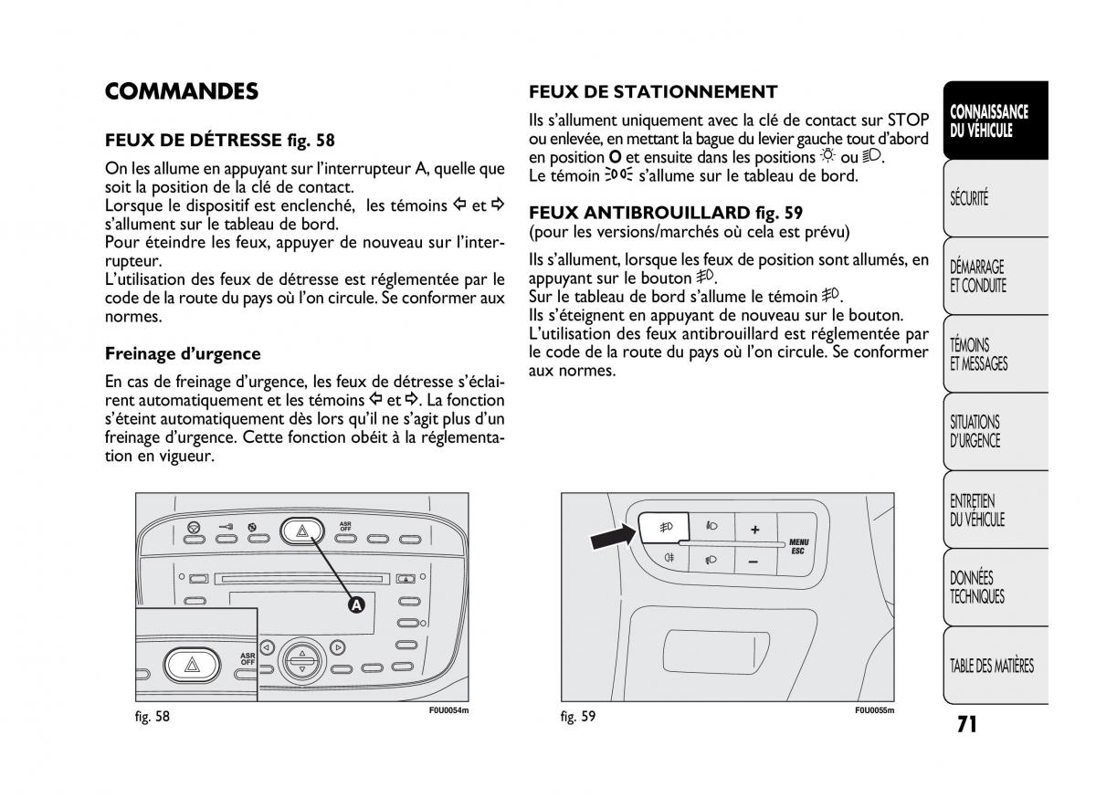 Fiat Punto Evo manuel du proprietaire / page 72