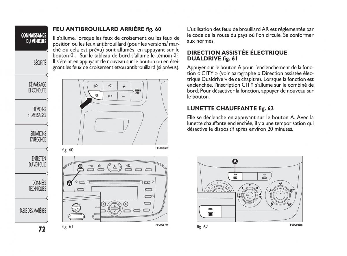 Fiat Punto Evo manuel du proprietaire / page 73