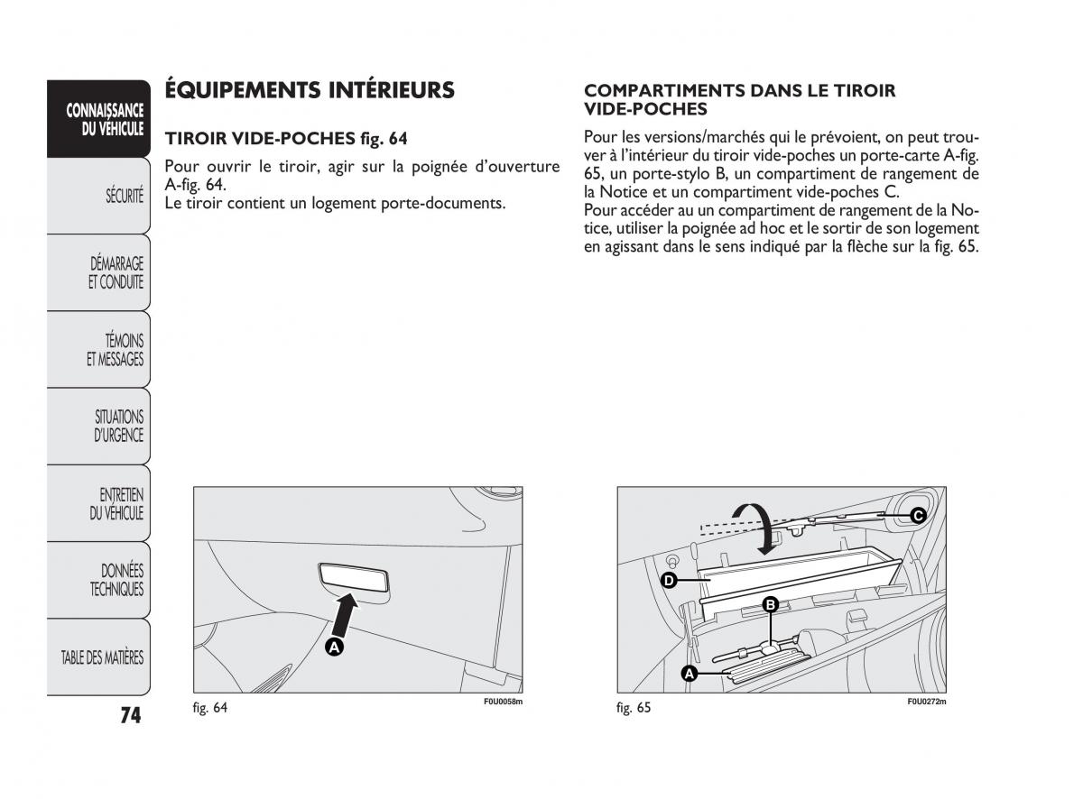 Fiat Punto Evo manuel du proprietaire / page 75