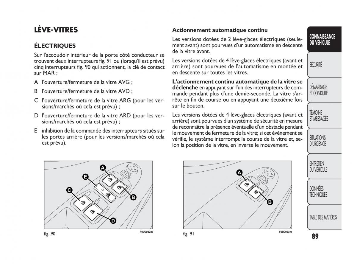 Fiat Punto Evo manuel du proprietaire / page 90