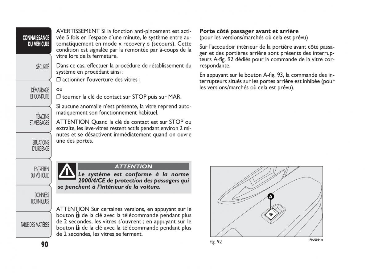 Fiat Punto Evo manuel du proprietaire / page 91