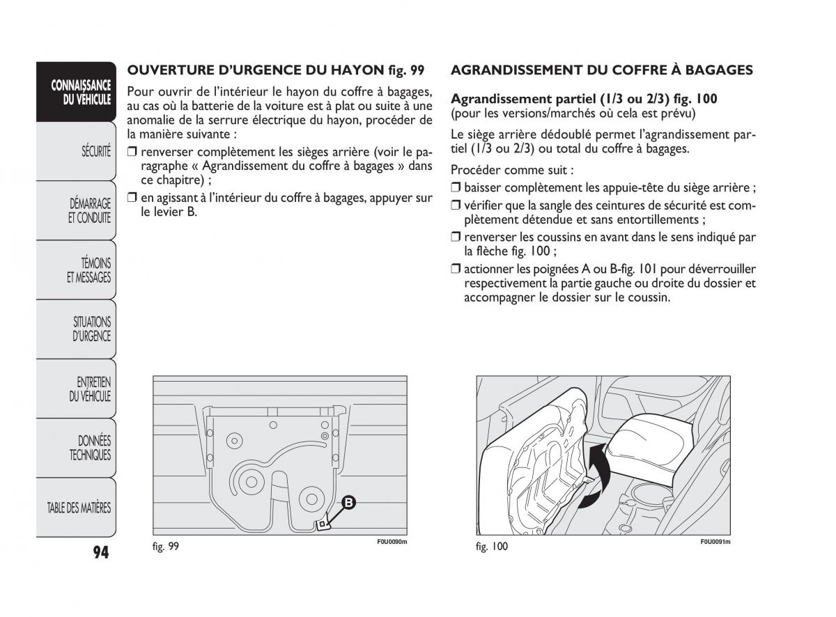 Fiat Punto Evo manuel du proprietaire / page 95