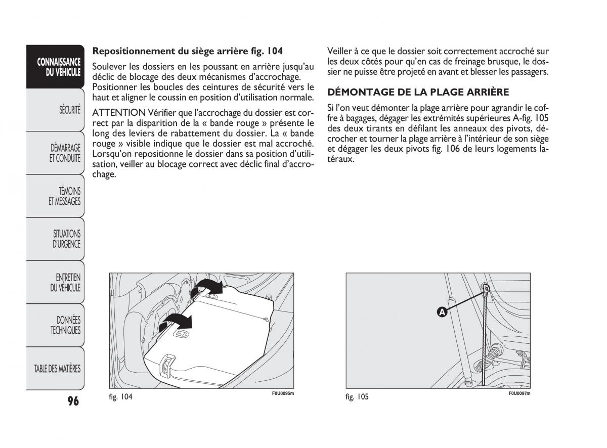 Fiat Punto Evo manuel du proprietaire / page 97